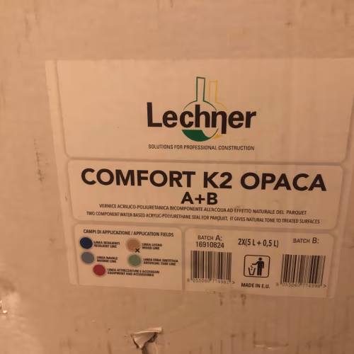 Лак для паркета Lechner Comfort 2K Opaca матовый 5,5 л