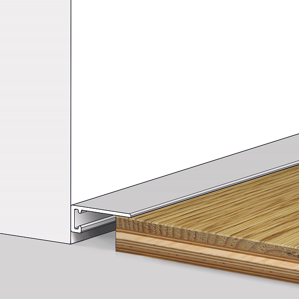 Микроплинтус алюминиевый Ликорн Лайн С-05.25.2 cеребристый 2500×6×16