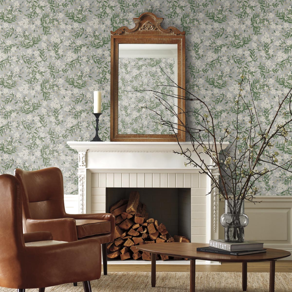 Обои York Rifle Paper Co. Second Edition RP7383 8,22×0,68 фото в интерьере