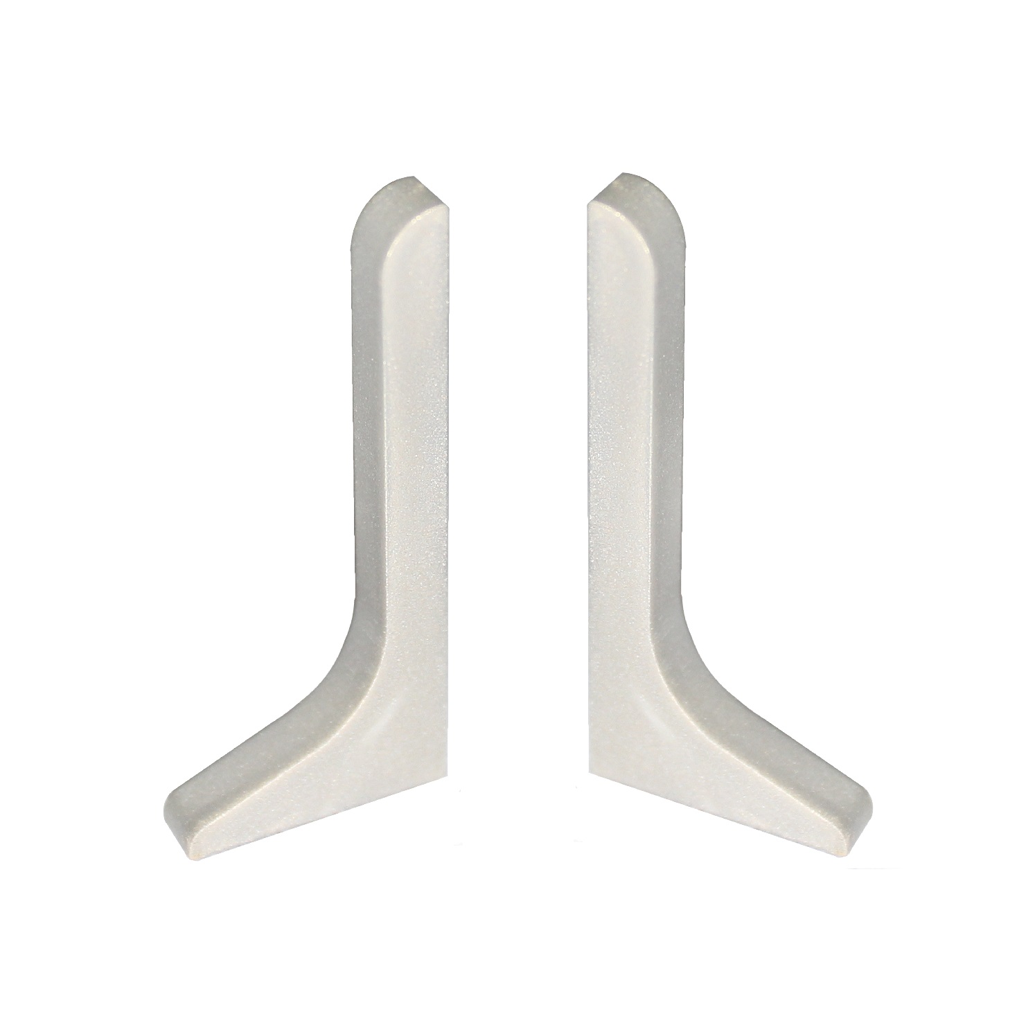 Заглушка пластиковая для плинтуса Modern Decor инокс  2 шт/уп