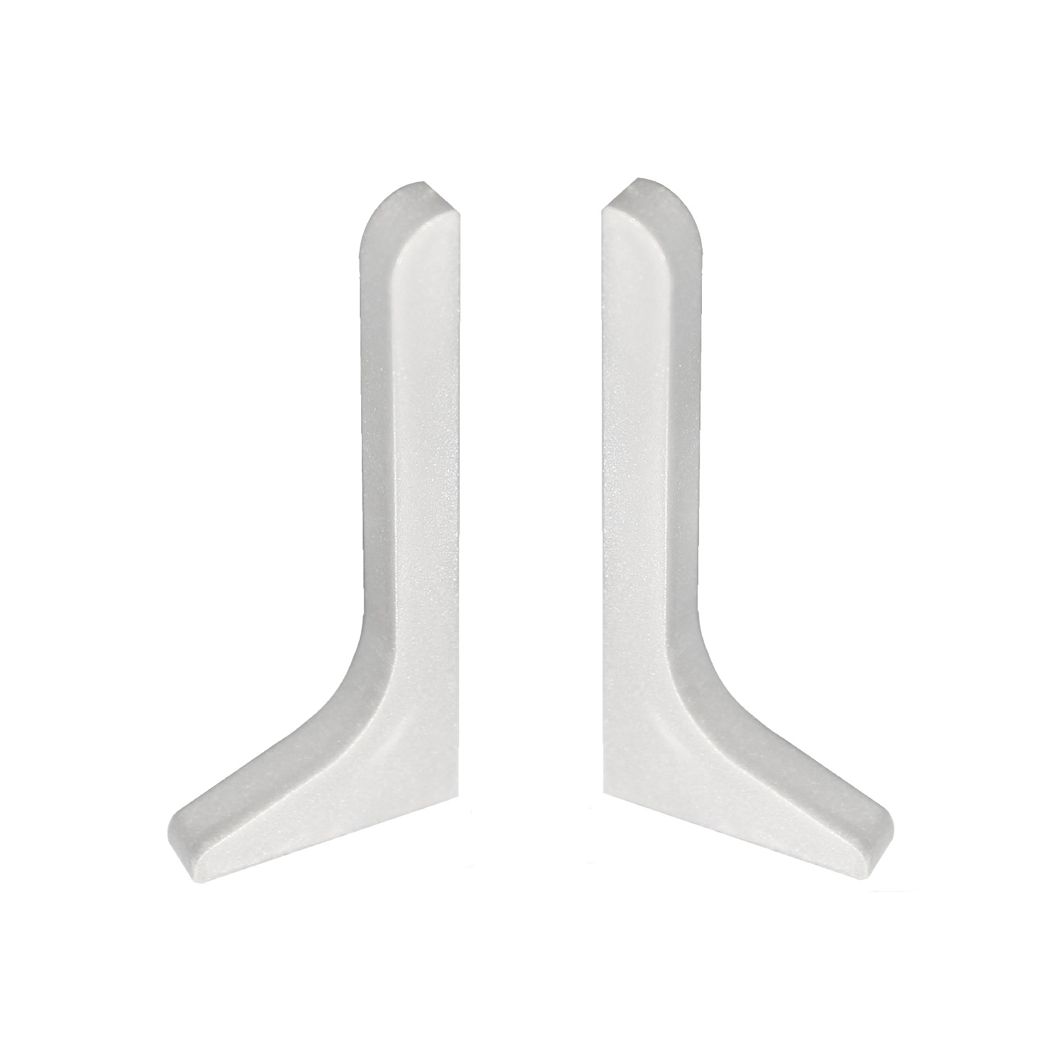 Заглушка пластиковая для плинтуса Modern Decor серебро 40 мм 2 шт/уп