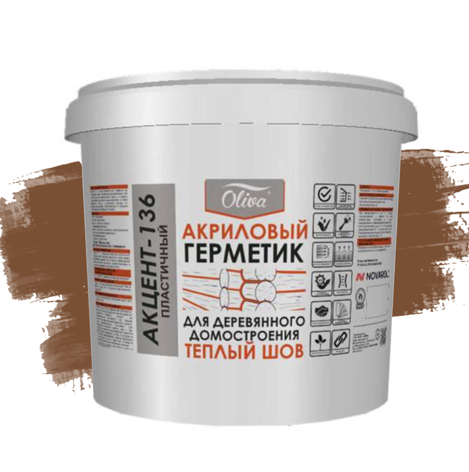 Герметик теплый шов Oliva Акцент-136 акриловый 017 Мербау 10 л Герметик теплый шов Oliva Акцент-136 акриловый 017 Мербау 10 л