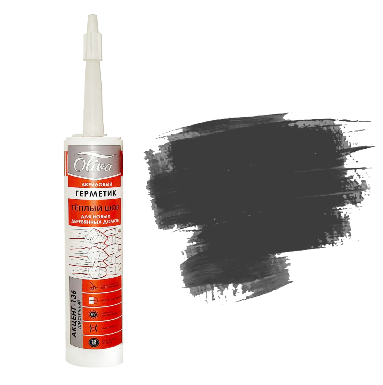 Герметик теплый шов Oliva Акцент-136 акриловый 020 Венге 0,31 л