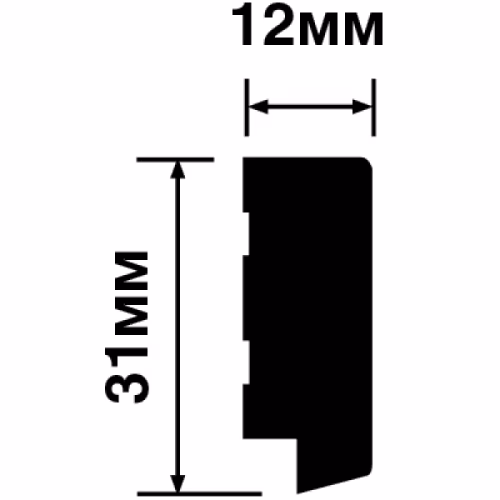 Финишный молдинг под покраску Hiwood LF124B NP 2700×31×12