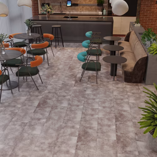 Кварцвиниловая плитка Cronafloor клеевая Stone Торнадо Дымчатый S LVT 004 600×300×2,5