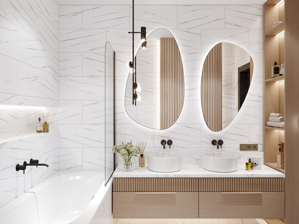 Кварцвиниловый SPC ламинат Cronafloor Stone Калакатта ZH-81014-1 600×300×4 фото в интерьере