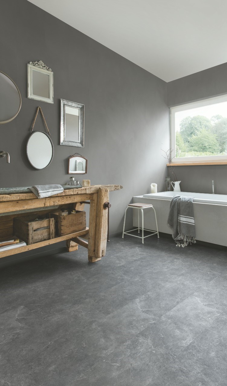 Кварцвиниловый SPC ламинат Quick Step Volcano Мрамор темно-коричневый VSPC20252 600×310×4,2