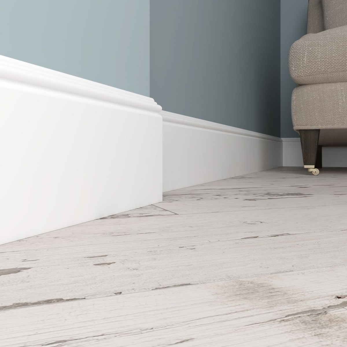 Плинтус под покраску Ultrawood Base 5011 i 2000×165×14 фото в интерьере