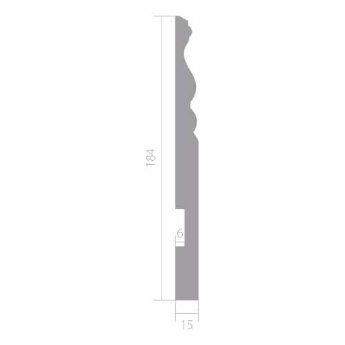 Плинтус под покраску Ultrawood Base 5074 i 2000×184×15