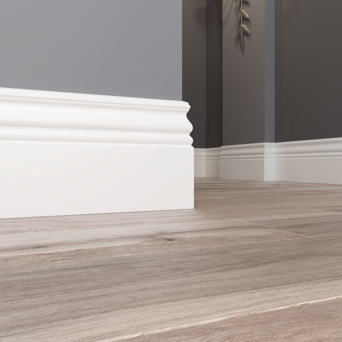 Плинтус под покраску Ultrawood Base 5074 i 2000×184×15 фото в интерьере