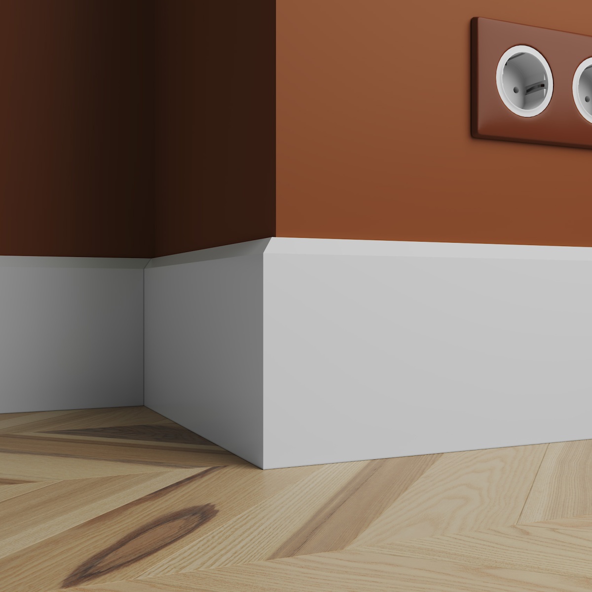 Плинтус под покраску Ultrawood Base 023 i 2000×120×12 фото в интерьере