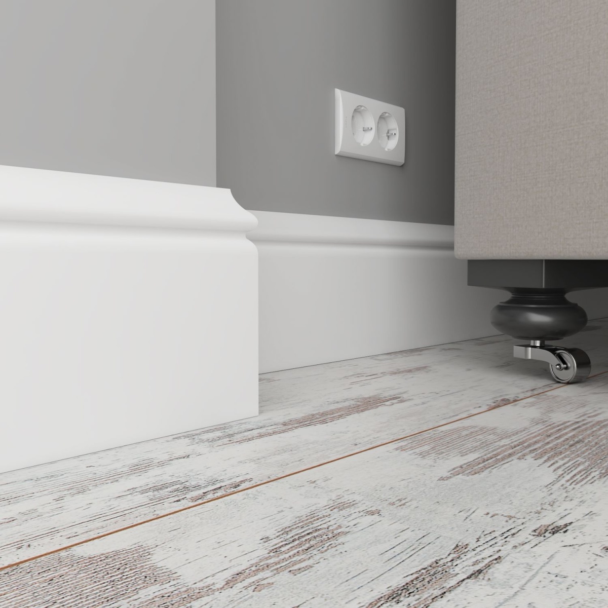 Плинтус под покраску Ultrawood Base 5500 i 2000×138×18 фото в интерьере