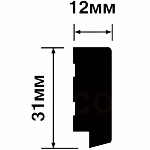 Финишный молдинг Hiwood LF124B BU22 2700×31×12