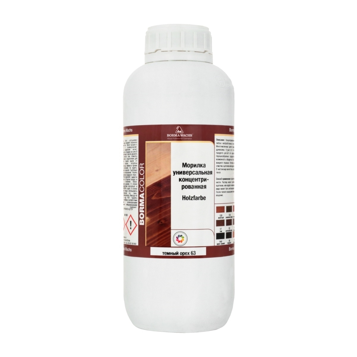 Морилка Borma Holzfarbe 63 Темный орех 3100NS 1 л