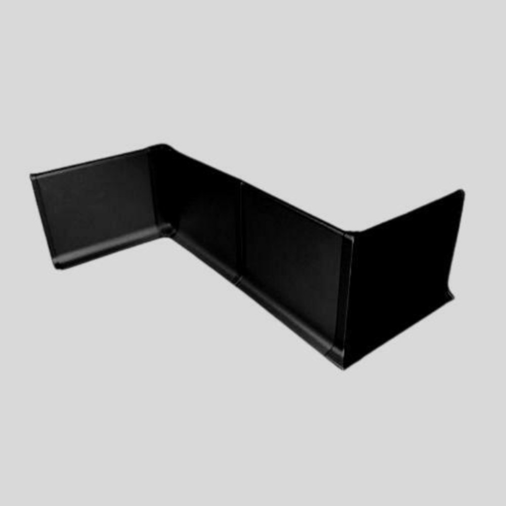 Плинтус алюминиевый Modern Decor L-образный черный 2950×100×10