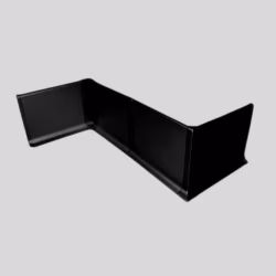 Плинтус алюминиевый Modern Decor L-образный черный 2950×80×10