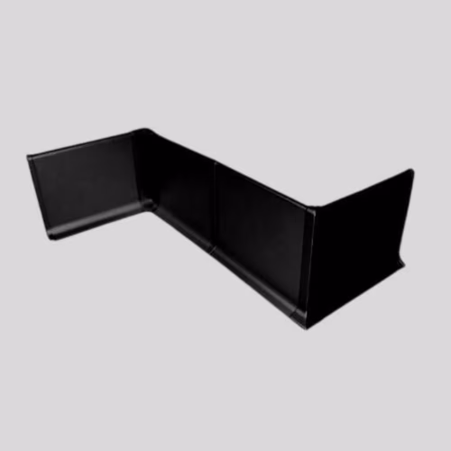 Плинтус алюминиевый Modern Decor L-образный черный 2950×80×10
