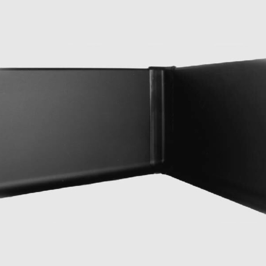 Угол алюминиевый внутренний для плинтуса Modern Decor L-образный черный 100 мм