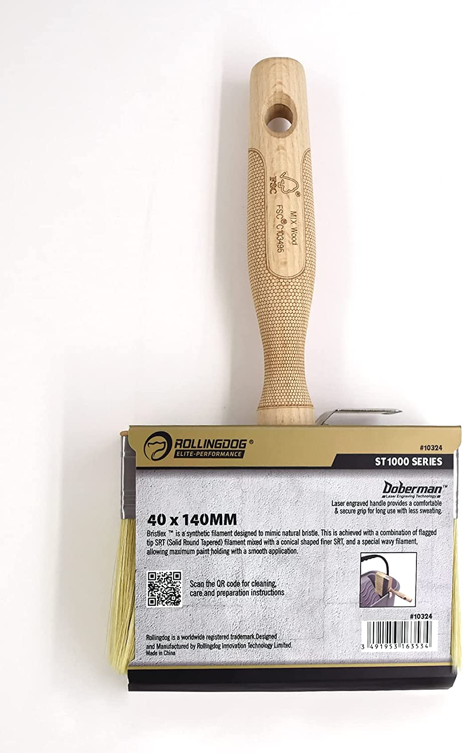 Кисть макловица Rollingdog DOBERMAN ST1000 прямая 10324 40×140 мм Кисть макловица Rollingdog DOBERMAN ST1000 прямая 10324 40×140 мм