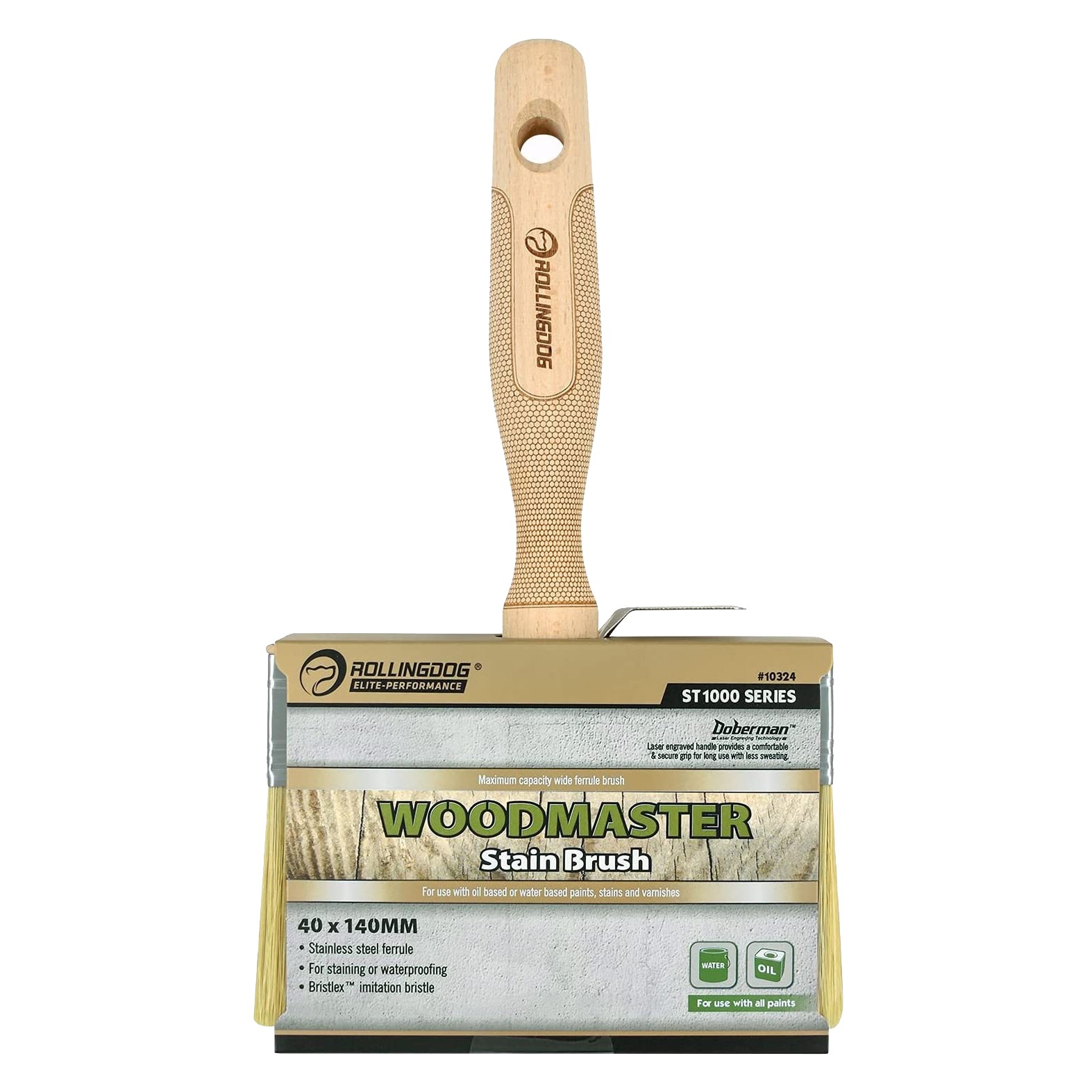 Кисть макловица Rollingdog DOBERMAN ST1000 прямая 10324 40×140 мм Кисть макловица Rollingdog DOBERMAN ST1000 прямая 10324 40×140 мм