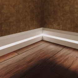Плинтус МДФ под покраску Evrowood PN 060 Led с подсветкой 2000×83×12