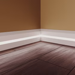 Плинтус МДФ под покраску Evrowood PN 060 Led с подсветкой 2000×83×12