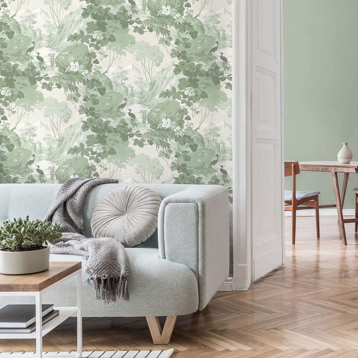 Обои Aura Archives vol.1 by Crown M1679 10,05×0,52 фото в интерьере