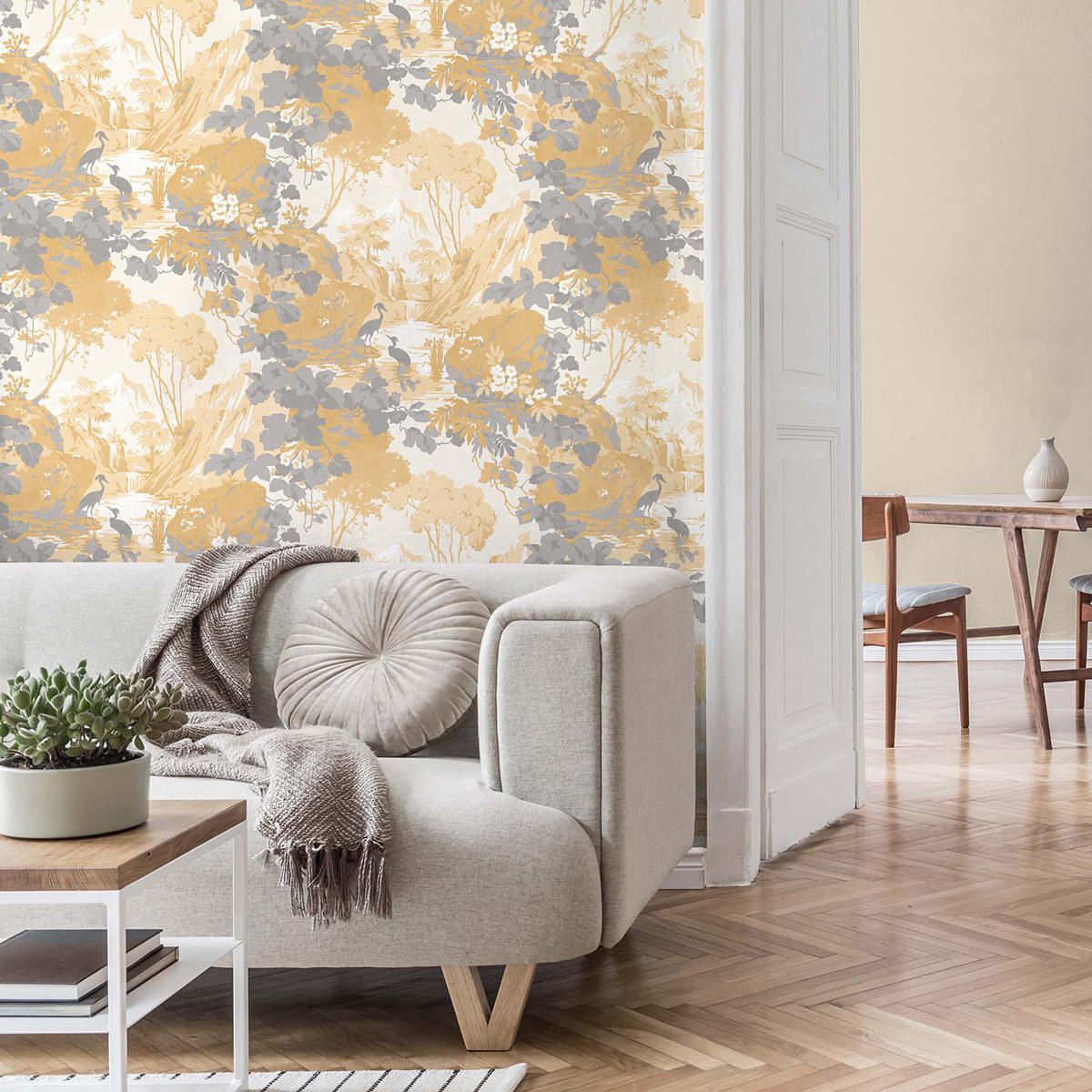 Обои Aura Archives vol.1 by Crown M1678 10,05×0,52 фото в интерьере