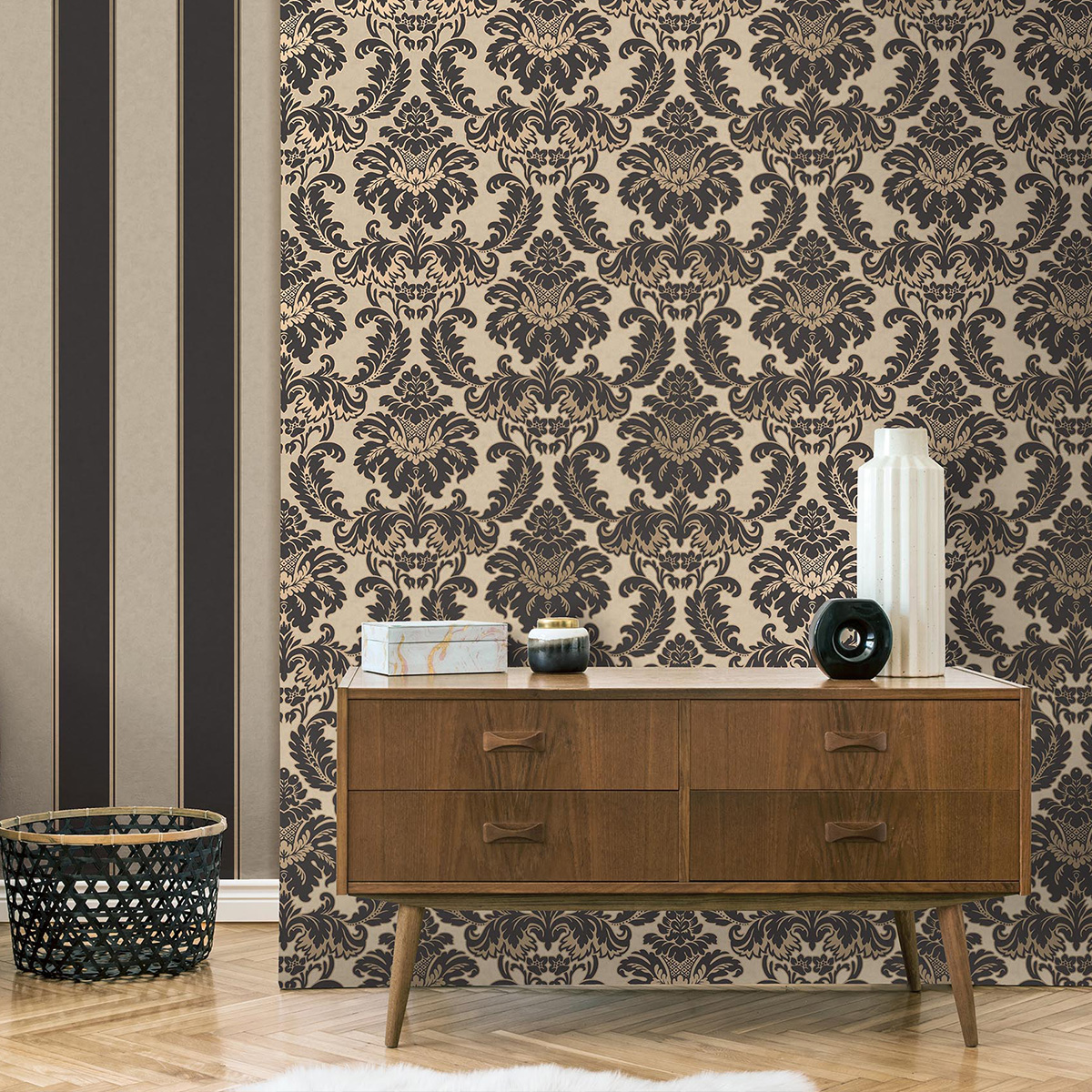 Обои Aura Archives vol.1 by Crown M1703 10,05×0,52 фото в интерьере