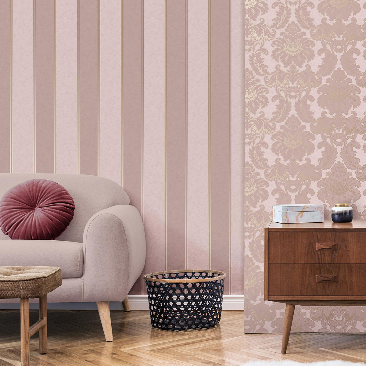 Обои Aura Archives vol.1 by Crown M1710 10,05×0,52 фото в интерьере