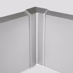 Угол алюминиевый внутренний для плинтуса Modern Decor серебро матовое 100 мм