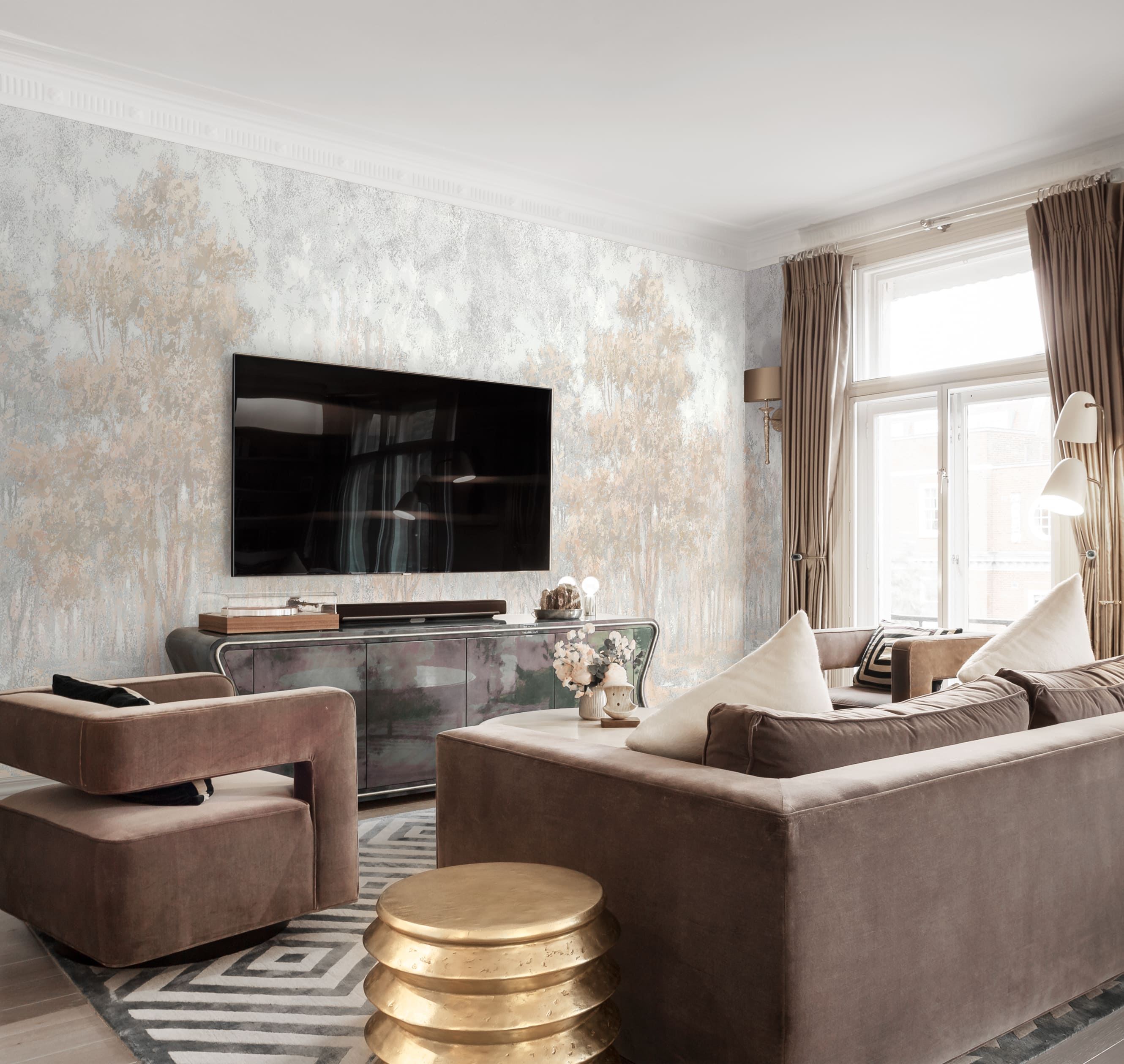 Панно Loymina Русская классика Туманное утро Ru12 002 3×4 фото в интерьере