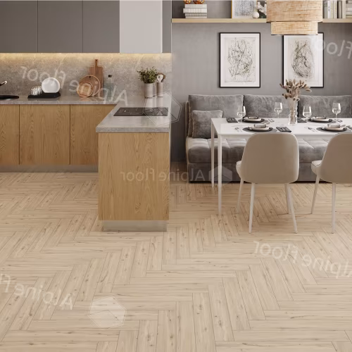 Ламинат Alpine Floor Herringbone 8 PRO Дуб Лион LF102-01 венгерская елка 606×101×8