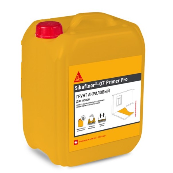 Грунтовка по стяжке Sikafloor-07 Primer Pro 592082 акриловая на водной основе 10 л
