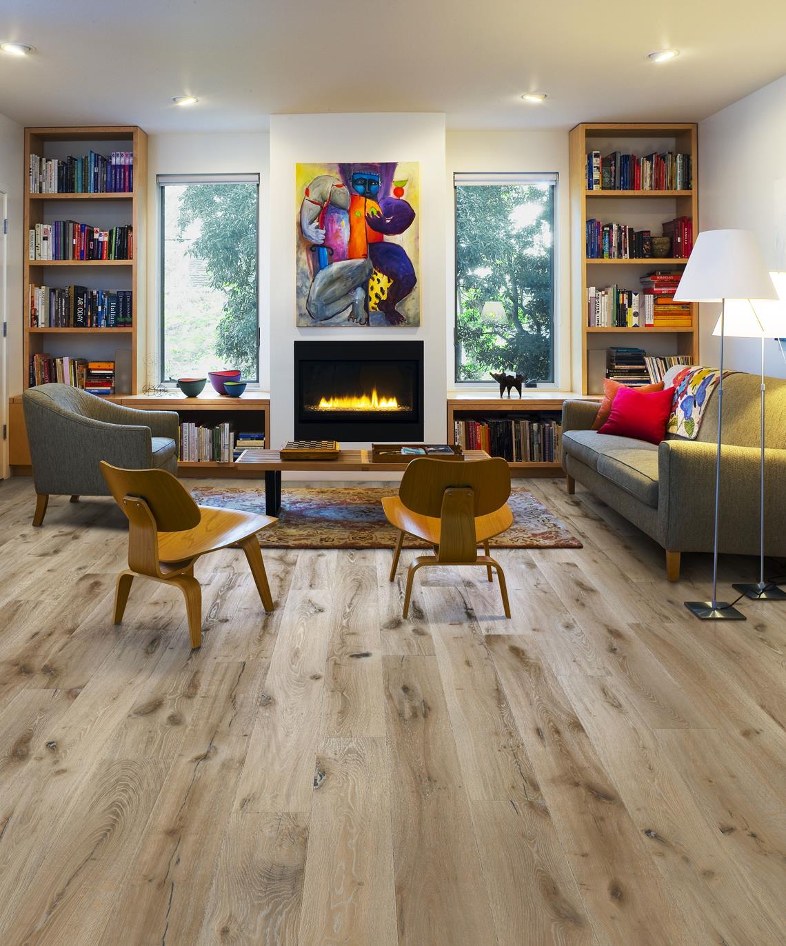 Паркетная доска Kahrs Artisan Дуб Лен Oak Linen 151XCDEKFHKW195 Dynamic 1900×190×15 фото в интерьере