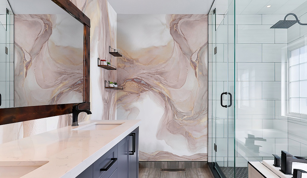 Панно Affresco Fluid AF2072-COL3 2,8×3,72 м фото в интерьере