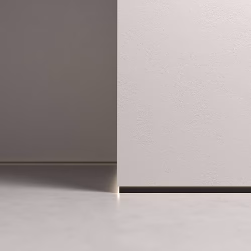 Плинтус алюминиевый теневой Ликорн C-08.2.3 черный с подсветкой 2050×60×13,3
