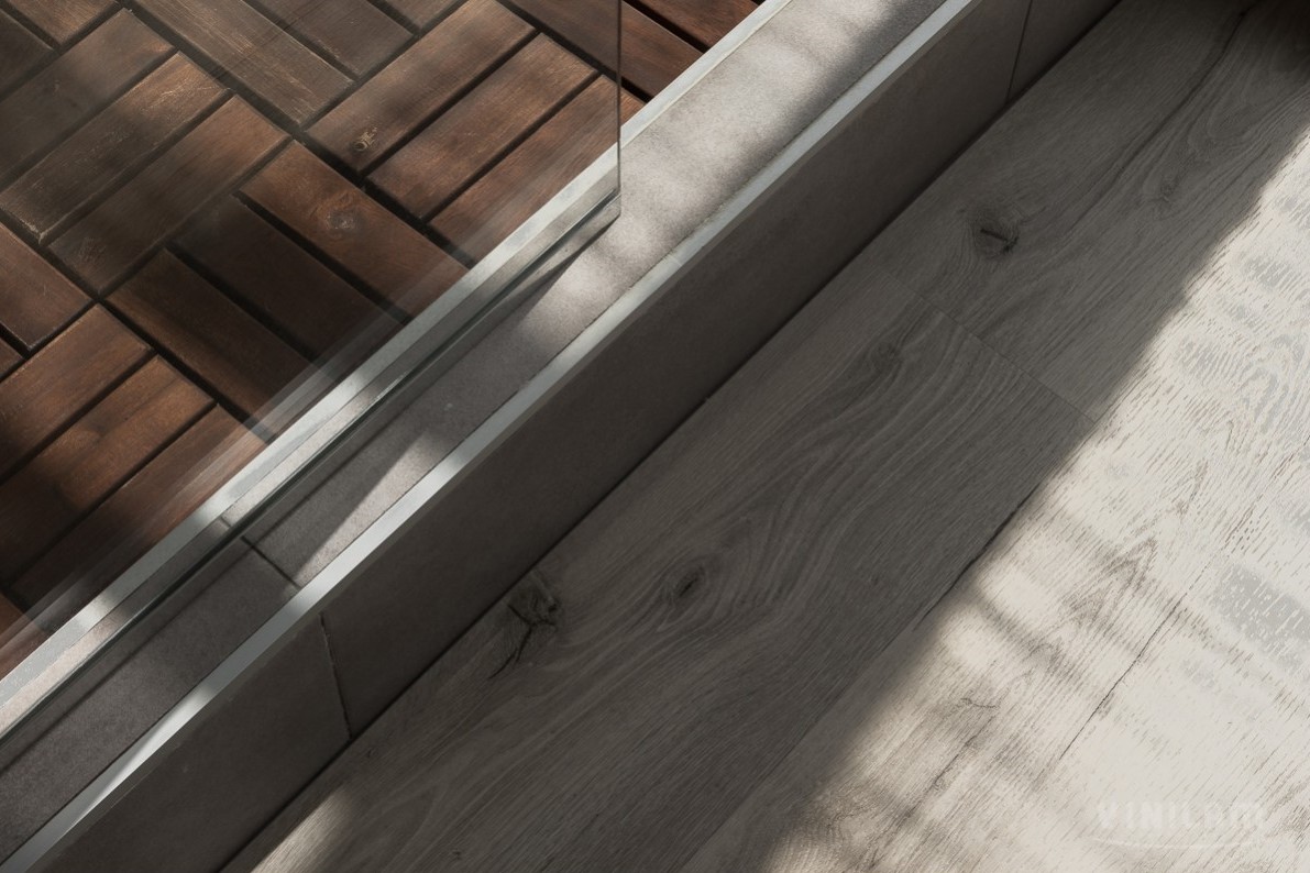 Кварцвиниловая плитка Vinilam клеевая Glue Дуб Темплин 6543-EIR 1228×188×2,5 фото в интерьере