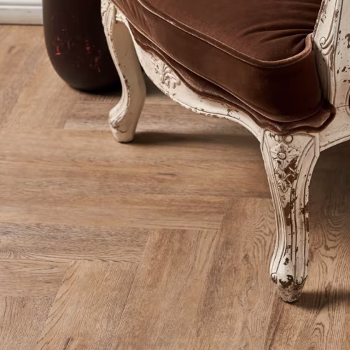 Кварцвиниловый SPC ламинат Vinilam Parquet Herringbone Паркет Северный IS11133 венгерская елка 720×120×6,5