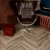 Кварцвиниловый SPC ламинат Vinilam Parquet Herringbone Паркет Классический IS11166 венгерская елка 720×120×6,5 фото в интерьере