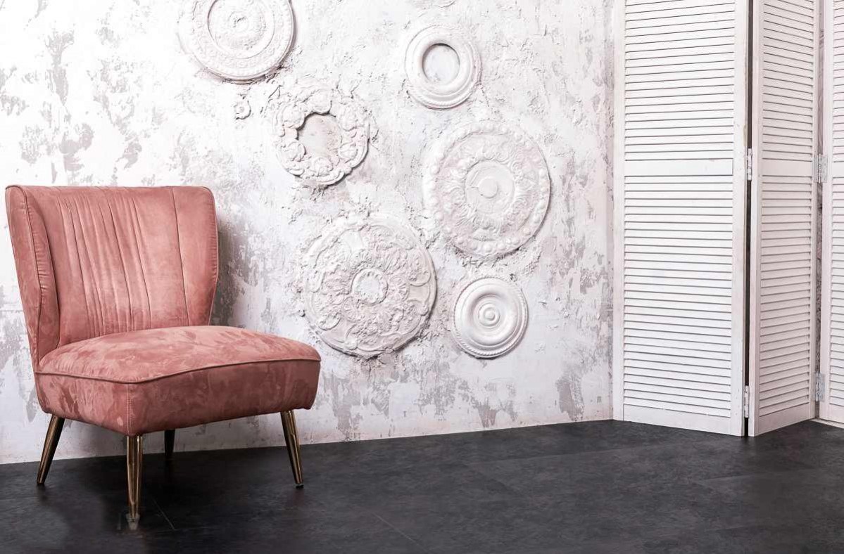 Кварцвиниловый SPC ламинат Vinilam Ceramo Stone Сланцевый Черный 61607 940×470×6 фото в интерьере