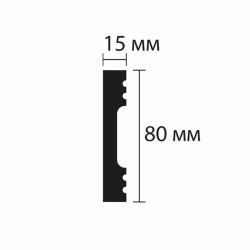 Плинтус под покраску NMC Wallstyl FD8 2000×80×15