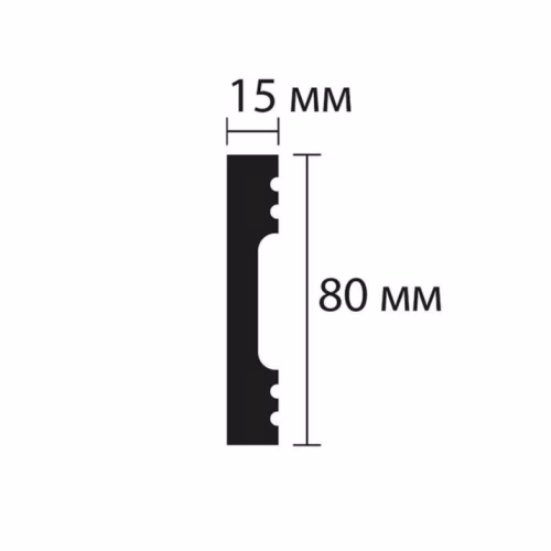 Плинтус под покраску NMC Wallstyl FD8 2000×80×15