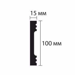 Плинтус под покраску NMC Wallstyl FD10 2000×100×15