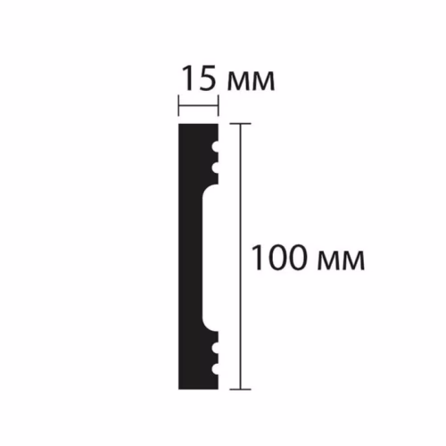 Плинтус под покраску NMC Wallstyl FD10 2000×100×15