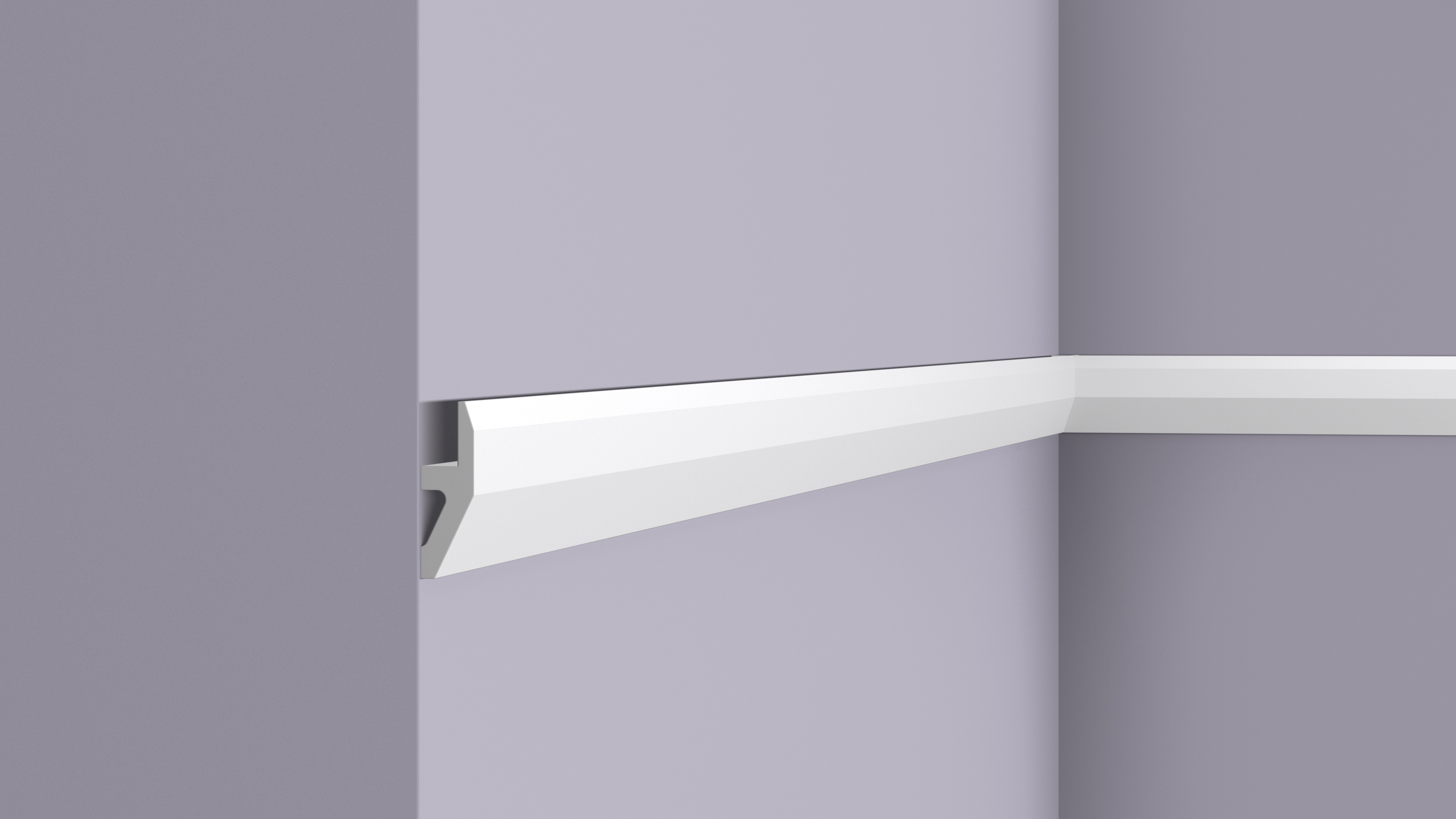 Молдинг из полистирола под покраску NMC Wallstyl W1 с подсветкой 2000×55×20