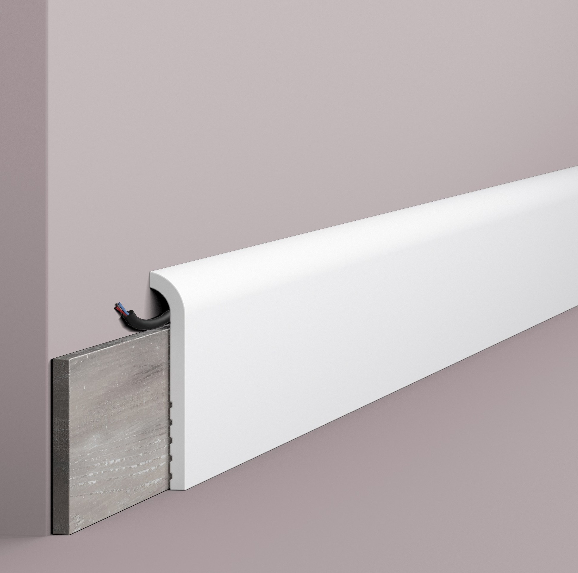 Плинтус под покраску NMC Wallstyl CF1 2000×110×22