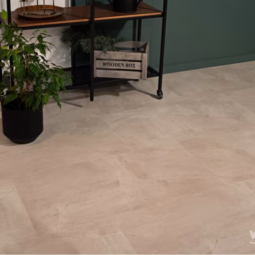 Кварцвиниловая плитка Vinilam клеевая Ceramo Stone Glue Бетон Белый 71615 950×475×2,5