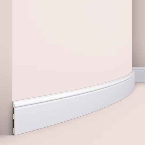 Плинтус полиуретановый под покраску гибкий NMC Wallstyl FL1 2000×80×12