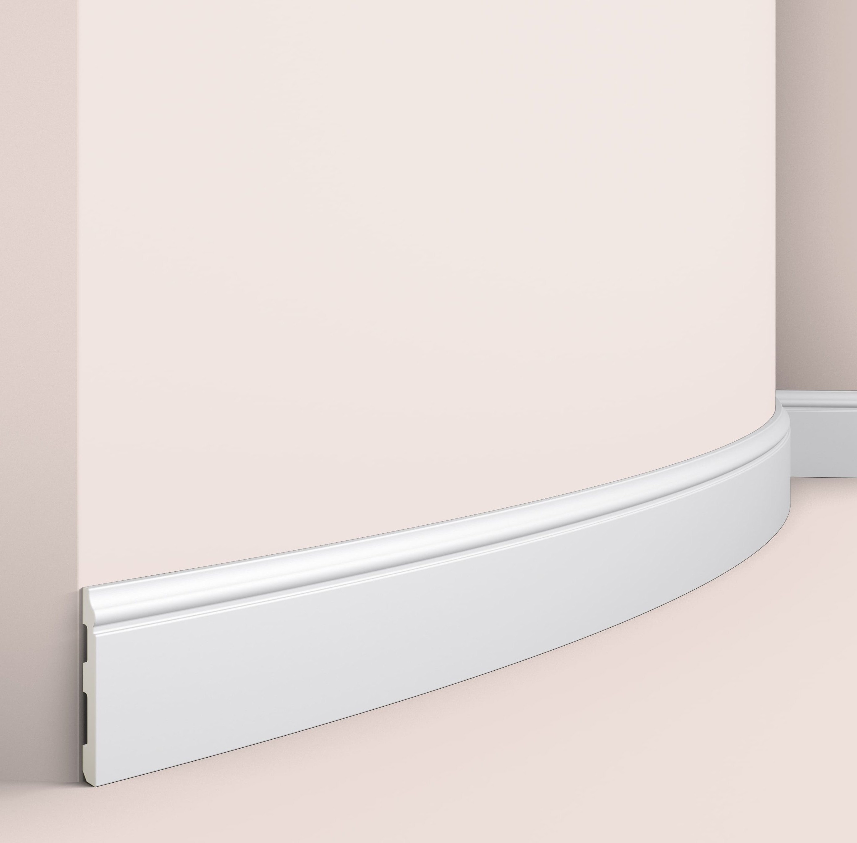 Плинтус полиуретановый под покраску гибкий NMC Wallstyl FL1 2000×80×12